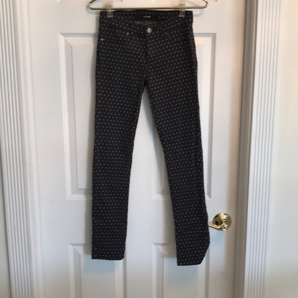 Gently used black joes jeans polka dot